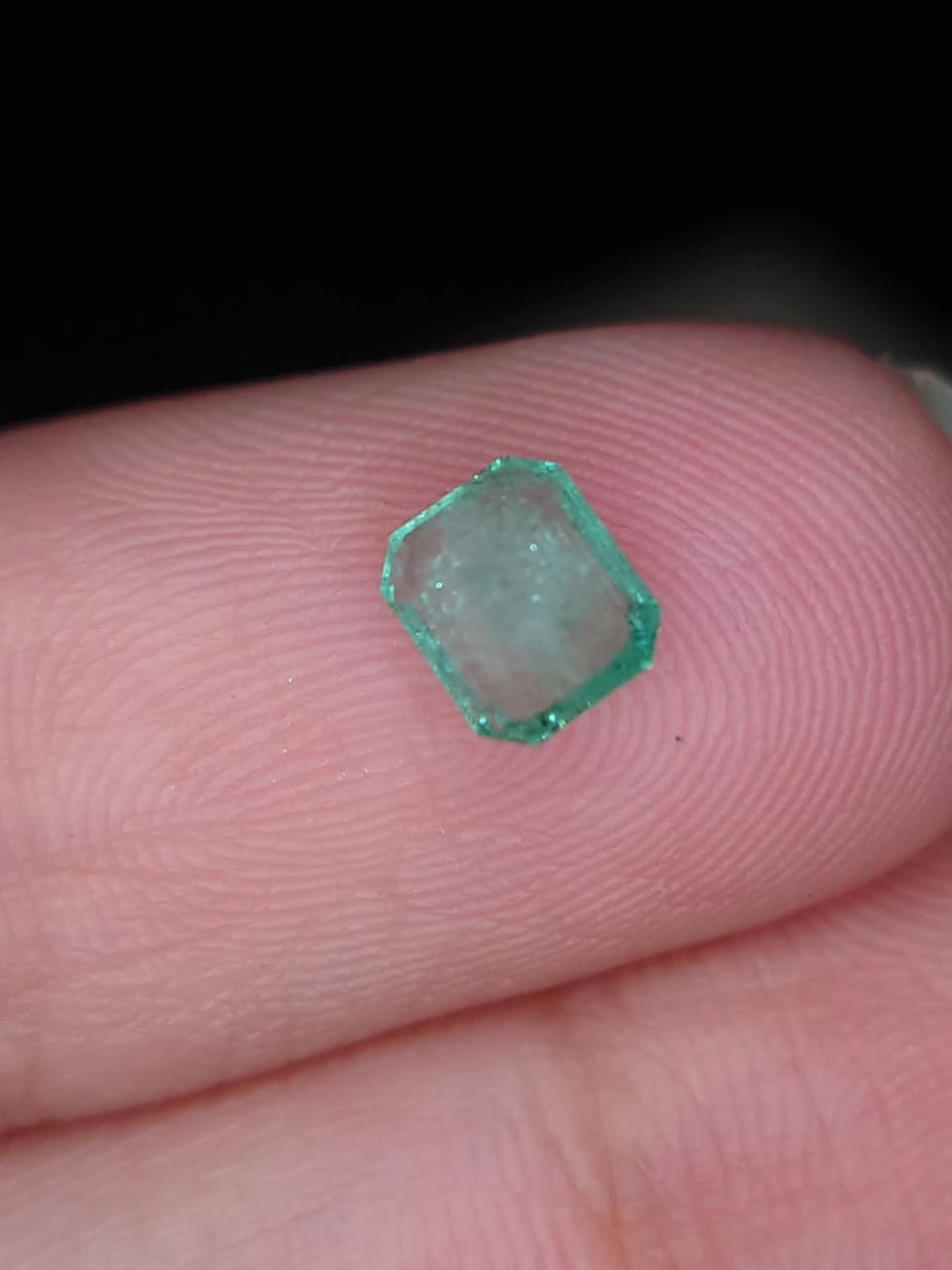 0.5ct Natural Octagon Faceted Panjsher Emerald from Afghanistan — view 4